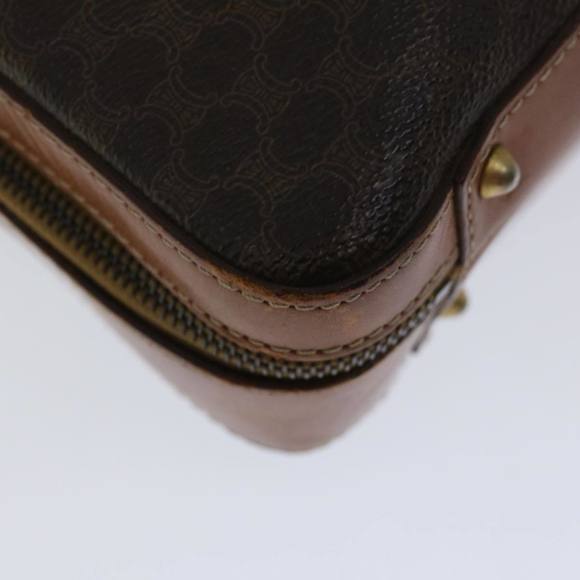 CELINE Macadam Canvas Hand Bag PVC 2way Brown Auth 66506 - Picture 9 of 16